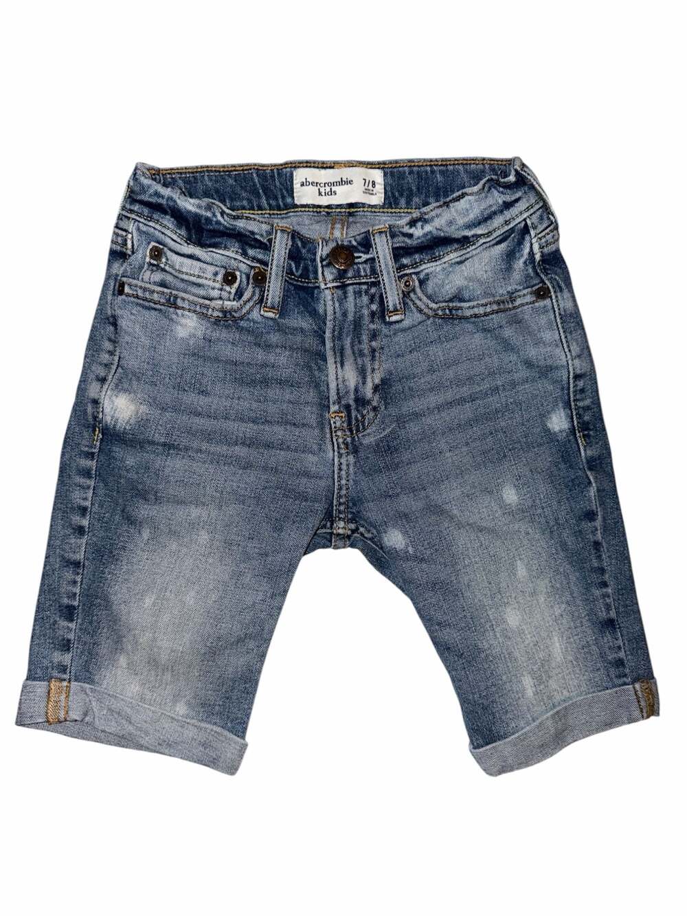 Abercrombie Kids- Boys 7/8 Denim Cuffed Shorts